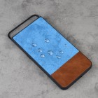 „Bi-Color“ Splicing Samsung Galaxy A80 (A805F)  rudas, mėlynas odinis dėklas