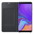 Samsung Galaxy A9 2018 (A9 Star Pro) originalus Wallet Cover atverčiamas juodas odinis dėklas - piniginė