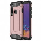 Sustiprintos apsaugos Samsung Galaxy A9 2018 (A9 Star Pro) rožinis kieto silikono (TPU) ir plastiko dėklas 