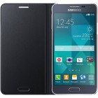 Samsung Galaxy Alpha G850 originalus Flip Cover atverčiamas juodas odinis dėklas
