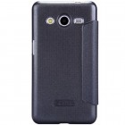 Samsung Galaxy Core 2 (G355) pilkas odinis atverčiamas Nillkin Sparkle dėklas