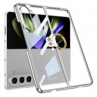 Samsung Galaxy Fold5 5G (SM-F946B) GKK Ring skaidrus plastikinis sidabro spalvos dėklas - nugarėlė
