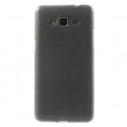 Samsung Galaxy Grand Prime (G350) skaidrus (permatomas) kieto silikono TPU pilkas dėklas - nugarėlė
