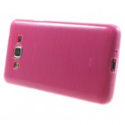 Samsung Galaxy Grand Prime (G350) skaidrus (permatomas) kieto silikono rožinis TPU dėklas - nugarėlė