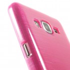 Samsung Galaxy Grand Prime (G350) skaidrus (permatomas) kieto silikono rožinis TPU dėklas - nugarėlė