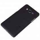 Samsung Galaxy Grand Prime (G530) Nillkin Frosted Shield juodas plastikinis dėklas + apsauginė ekrano plėvelė