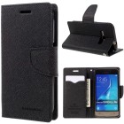 Samsung Galaxy J1 2016 (J120) Mercury juodas atverčiamas dėklas - piniginė