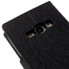 Samsung Galaxy J1 2016 (J120) Mercury juodas atverčiamas dėklas - piniginė