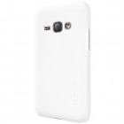 Samsung Galaxy J1 2016 (J120) Nillkin Frosted Shield baltas plastikinis dėklas + apsauginė ekrano plėvelė