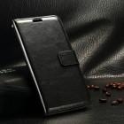 Samsung Galaxy J1 Ace (J110) atverčiamas juodas odinis dėklas - piniginė
