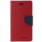 Samsung Galaxy J1 Ace (J110) Mercury raudonas atverčiamas dėklas - piniginė