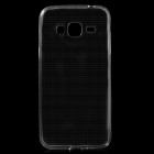 Samsung Galaxy J3 (2016) skaidrus (permatomas) kieto silikono TPU ploniausias pasaulyje bespalvis dėklas