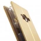 Mercury Blue Moon atverčiamas Samsung Galaxy J3 2016 (J310) auksinis odinis dėklas - piniginė