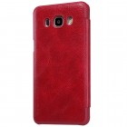 Prabangus „Nillkin“ Qin serijos raudonas odinis atverčiamas Samsung Galaxy J5 2016 (J510) dėklas 