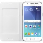 Samsung Galaxy J5 2016 (J510) originalus Flip Wallet Cover atverčiamas baltas odinis dėklas - piniginė