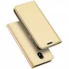„Dux Ducis“ Skin serijos Samsung Galaxy J5 2017 (J530) auksinis odinis atverčiamas dėklas