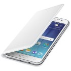 Samsung Galaxy J5 originalus Flip Wallet Cover atverčiamas baltas odinis dėklas - piniginė