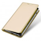 „Dux Ducis“ Skin serijos Samsung Galaxy J6 2018 (J600) auksinis odinis atverčiamas dėklas