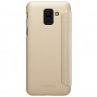 Samsung Galaxy J6 2018 (J600) auksinis odinis atverčiamas Nillkin Sparkle dėklas - knygutė