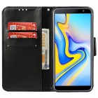 Samsung Galaxy J6+ 2018 (J610) „Diary“ atverčiamas juodas odinis dėklas - piniginė