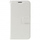 Samsung Galaxy J7 2016 (J710) atverčiamas baltas odinis dėklas - piniginė