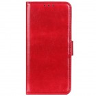 Samsung Galaxy M11 (M115F) atverčiamas raudonas odinis dėklas - piniginė