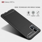 Samsung Galaxy M31s (M317F) „Carbon“ kieto silikono TPU juodas dėklas - nugarėlė