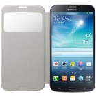 Samsung Galaxy Mega 6.3 (GT-19200, GT-I9205) originalus S View Cover atverčiamas baltas odinis dėklas