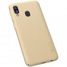 Samsung Galaxy A40 (A405F) Nillkin Frosted Shield auksinis plastikinis dėklas 