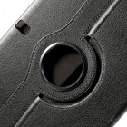 Atverčiamas juodas odinis Samsung Galaxy Note 10.1 2014 P600 (P605) dėklas (dėkliukas), sukiojamas 360°