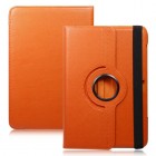 Atverčiamas oranžinis odinis Samsung Galaxy Note 10.1 N8000 (N8010) dėklas (dėkliukas), sukiojamas 360°