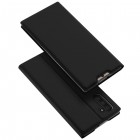 „Dux Ducis“ Skin serijos Samsung Galaxy Note 10 (N970F) juodas odinis atverčiamas dėklas