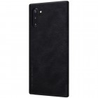 Prabangus „Nillkin“ Qin serijos juodas odinis atverčiamas Samsung Galaxy Note 10 (N970F) dėklas