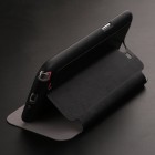 X-Level“ Slim Fit atverčiamas juodas odinis Samsung Galaxy Note 2 (N7100) dėklas