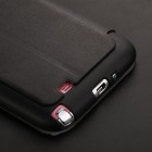 X-Level“ Slim Fit atverčiamas juodas odinis Samsung Galaxy Note 2 (N7100) dėklas