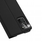 „Dux Ducis“ Skin serijos Samsung Galaxy Note 20 (N980F) juodas odinis atverčiamas dėklas