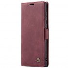Samsung Galaxy Note 20 Ultra (N986F) CaseMe Retro solidus atverčiamas bordo odinis dėklas - knygutė