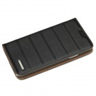 Prabangus „Rock“ Elite juodas odinis Samsung Galaxy Note 3 N9005 dėklas (dėkliukas)