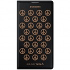 Samsung Galaxy Note 3 (N9005, N9002, N9000) originalus Moschino Flip Wallet atverčiamas juodas odinis dėklas