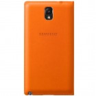 Samsung Galaxy Note 3 (N9005, N9002, N9000) originalus Flip Wallet atverčiamas oranžinis odinis dėklas