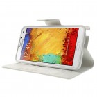 Mercury Sonata atverčiamas Samsung Galaxy Note 3 Neo (N7505) baltas odinis dėklas - piniginė