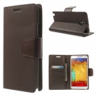 Mercury Sonata atverčiamas Samsung Galaxy Note 3 Neo (N7505) rudas odinis dėklas - piniginė