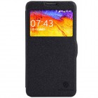 Samsung Galaxy Note 3 Neo N7505 juodas odinis atverčiamas Nillkin Fresh dėklas