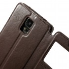Roar Noble atverčiamas Samsung Galaxy Note 4 (N910) rudas odinis dėklas
