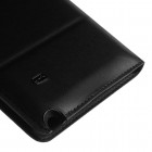 Samsung Galaxy Note 4 atverčiamas dėklas su langeliu - juodas