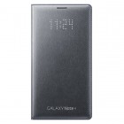 Samsung Galaxy Note 4 N910 originalus LED Flip Cover atverčiamas juodas (Charcoal grey) odinis dėklas
