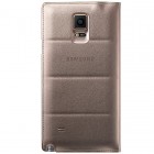 Samsung Galaxy Note 4 N910 originalus S View Cover atverčiamas auksinis (Golden Camel) odinis dėklas