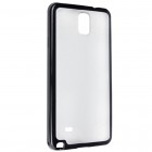 Skaidrus, juodas su kieto silikono rėmu plastikinis Samsung Galaxy Note 4 (N910) dėklas