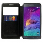 Roar Noble atverčiamas Samsung Galaxy Note 4 (N910) juodas odinis dėklas