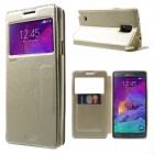 Roar Noble atverčiamas Samsung Galaxy Note 4 (N910) šampaninis odinis dėklas